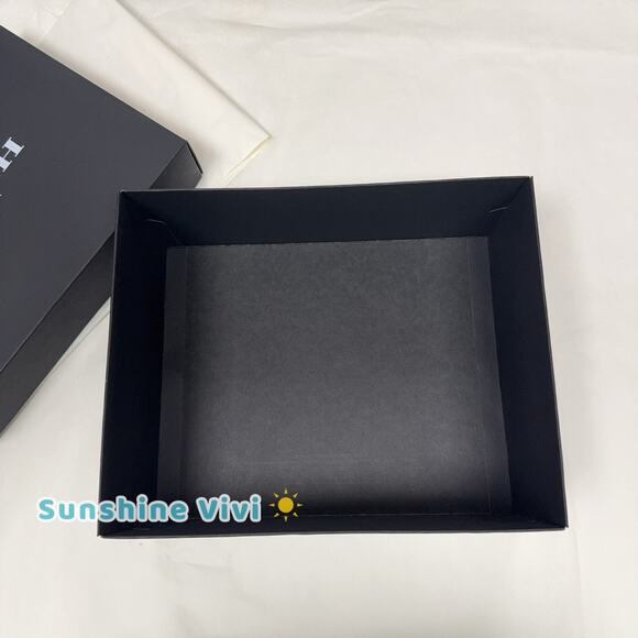 NEW Coach Bundle Black Gift Box 10"×8. 5"×4" Tissue Sticker yellow Ribbon - Picture 3 of 6